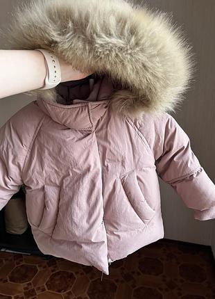 Зимова куртка пуховик zara для дівчинки