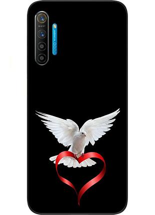 Силіконовий чохол бампер для realme x2 з картинкою голуб