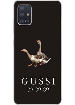 Антибрендовый оригинальный чехол для samsung a51 2020 galaxy a515 с картинкой gussi go go