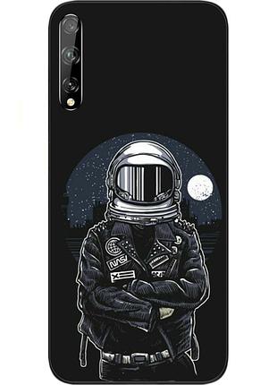 Чехол силиконовый для huawei p smart s с картинкой космонавт