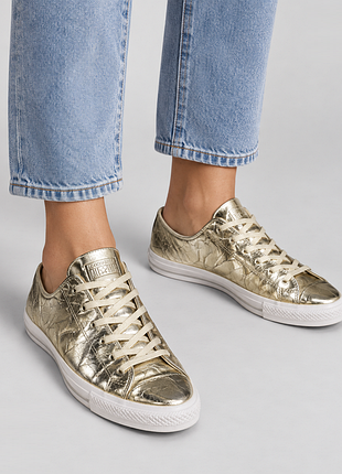 Шкіряні кеди converse all star gold 41 р