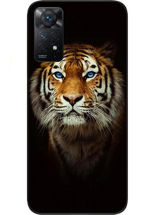Силиконовый чехол для xiaomi redmi note 11 pro с картинкой тигр