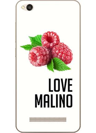 Антибрендовый силіконовий чохол для xiaomi redmi 4a з картинкою love malino