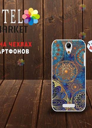 Бампер силиконовый чехол для doogee y100x с картинкой круги винтаж