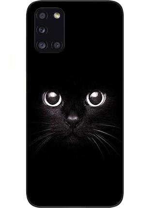 Чехол силиконовый для samsung a31 galaxy a315f с картинкой мордочка