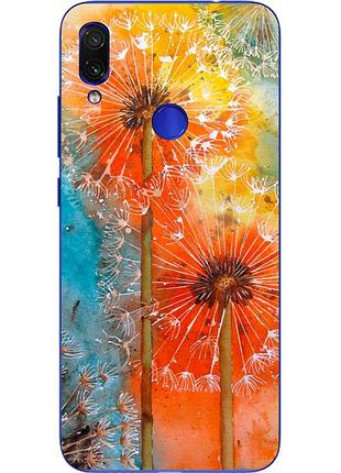 Силиконовый чехол с рисунком для xiaomi redmi note 7 одуванчики
