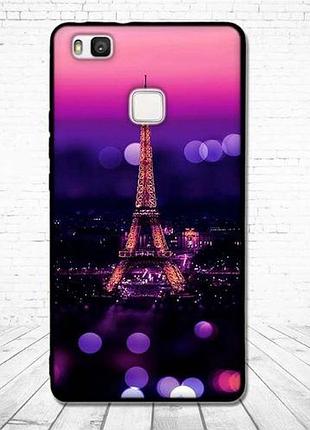 Силиконовый чехол для huawei p9 lite с картинкой париж ночью