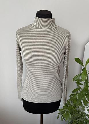Базовый тонкий гольф в полоску xs р от muji