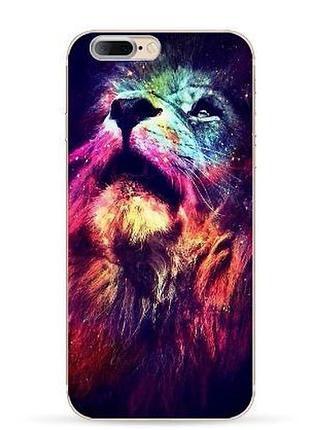Силиконовый чехол бампер для iphone 7 с картинкой лев