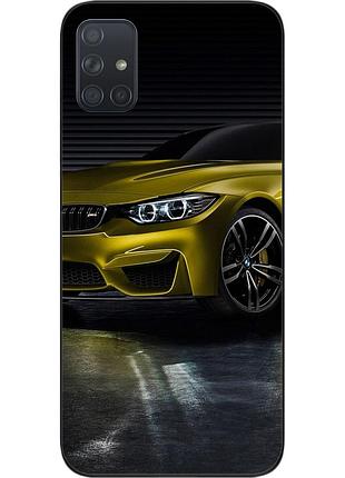 Силіконовий чохол для samsung a71 galaxy a715f з картинкою жовта машина