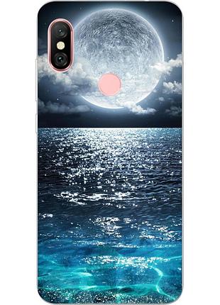 Оригинальный чехол накладка для xiaomi redmi note 6 pro с картинкой луна