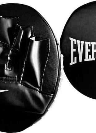 Лапы боксерские everlast core punch mitts черный one size (p00002673)