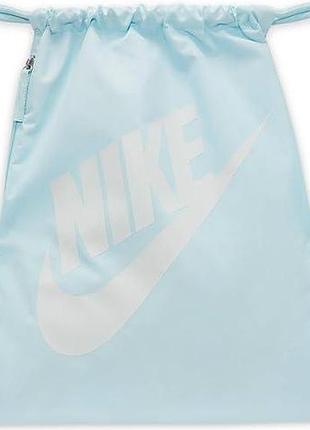 Рюкзак-мешок nike nk heritage drawstring 13l голубой уни 33х43 см