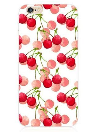 Силиконовый чехол накладка для iphone 6 / 6s с картинкой вишенки