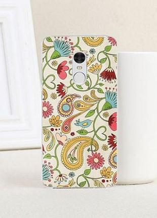 Ексклюзивний бампер з принтом для xiaomi redmi note 4 узоры3