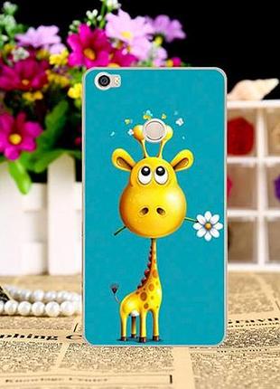 Бампер силіконовий чохол для xiaomi mi max з зображенням жирафик