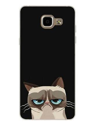 Оригінальний чохол панель накладка для samsung a7 - 2016 galaxy a710 з картинкою котяра