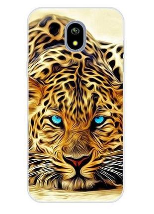 Силиконовый чехол накладка для samsung j730 galaxy j7-2017 с картинкой гепард