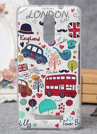 Силіконовий чохол накладка для xiaomi redmi note 3 з картинкою london