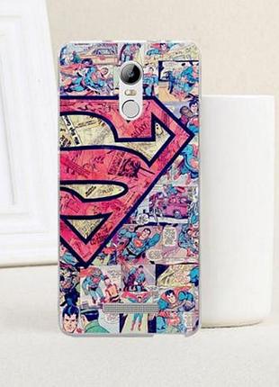 Силіконовий чохол накладка для xiaomi redmi note 3 з картинкою superman