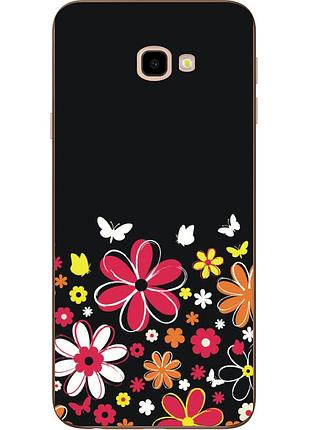 Чохол з картинкою (силікон) для samsung galaxy j4 plus 2018 квіти