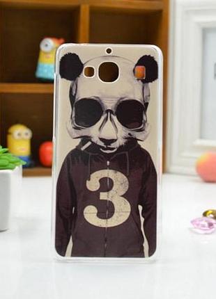 Силиконовый чехол накладка для xiaomi redmi 2 с картинкой панда