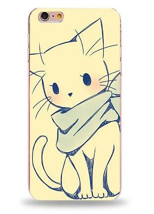 Эксклюзивный чехол накладка для iphone 6plus / 6s plus с принтом котик