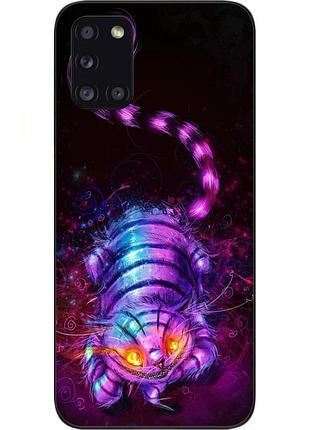 Силиконовый чехол для samsung a31 galaxy a315f с картинкой чеширский кот
