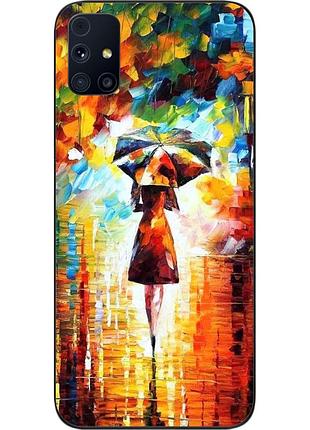 Силиконовый чехол для samsung m31s galaxy m317f с картинкой прогулка