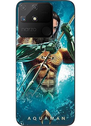 Силіконовий чохол epik для realme narzo 50a з картинкою аквамен