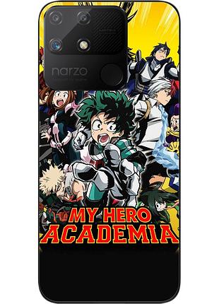Силиконовый чехол epik для realme narzo 50a с картинкой my hero academia