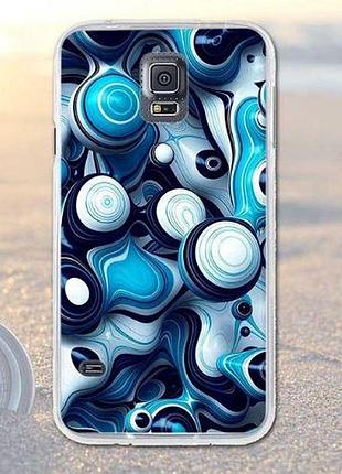 Бампер силіконовий чохол для samsung galaxy s5 i9600 з картинкою кола 3d
