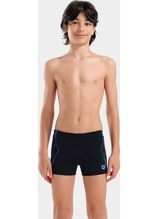 Плавки-шорты для мальчиков arena graphic swim short черный, бирюзовый 140 см