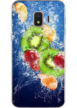 Силиконовый чехол бампер для samsung j2 core j260 galaxy 2018 с картинкой фрукты в воде