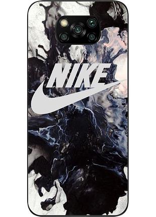 Силиконовый чехол для xiaomi poco x3 с картинкой nike