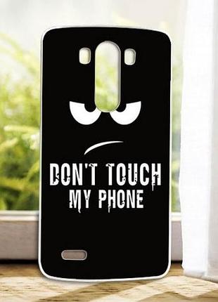 Силиконовый чехол накладка для lg g3 optimus d855 d857 с рисунком не трогать