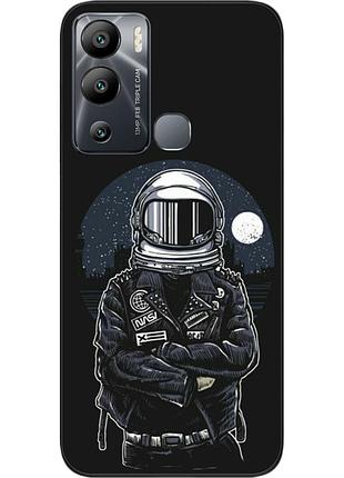 Силиконовый чехол бампер epik для infinix hot 12i с картинкой космонавт и луна