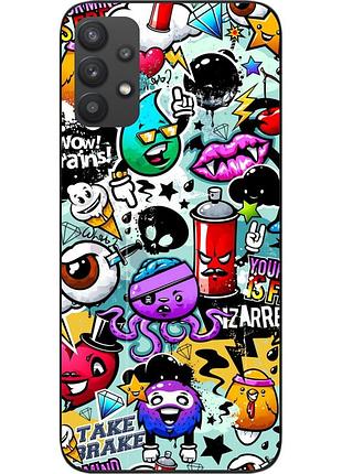 Силиконовый чехол для samsung a32 galaxy a325f с картинкой стикеры