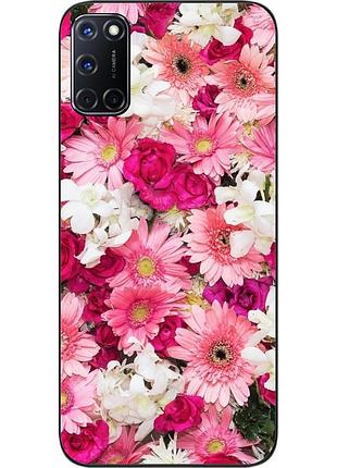 Силиконовый чехол бампер для oppo a72 с картинкой нежные цветы