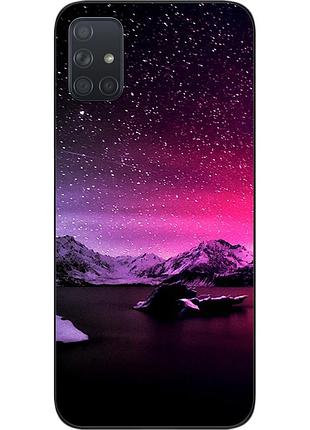 Силіконовий чохол бампер для samsung a71 galaxy a715f з картинкою зірки