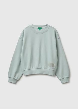 Дитячий зелений вільний світшот benetton