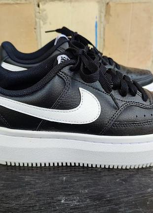 Кроссовки nike court vision alta leather черные, размер 38