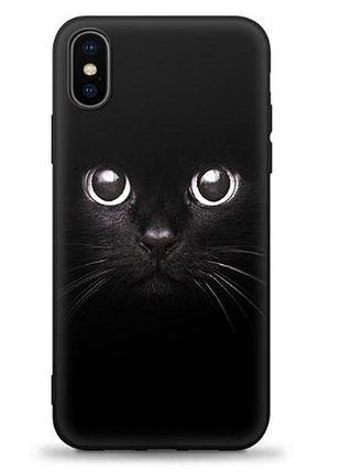 Бампер силиконовый чехол для iphone x с картинкой мордочка