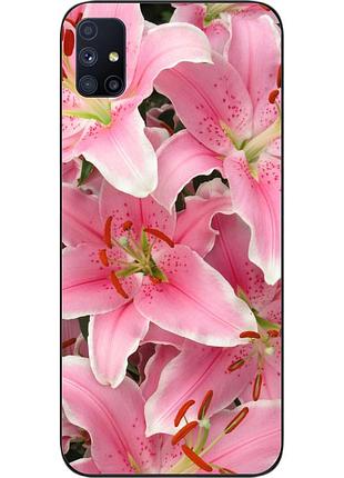 Силіконовий чохол для samsung m51 galaxy m515f з картинкою лілії