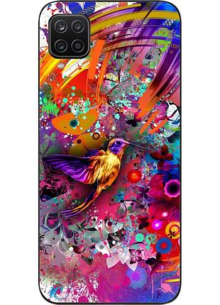 Силиконовый чехол бампер для samsung a12 galaxy a125f с картинкой креатив