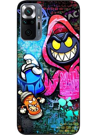 Силіконовий чохол бампер epik для xiaomi redmi note 10 pro з картинкою художник графіті