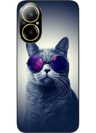 Силіконовий чохол epik для realme c67 4g з картинкою сірий кіт