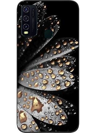 Силіконовий чохол для vivo y30 з картинкою квітка