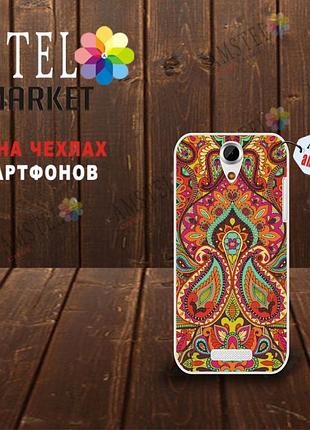 Бампер силиконовый чехол для doogee y100x с картинкой узор