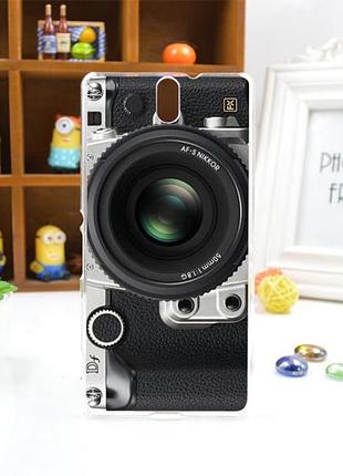 Силіконовий чохол бампер для sony xperia c5 / e5533 з картинкою фотоапарат